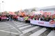 Warnstreik beim Benz in Mannheim