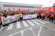 Warnstreik beim Benz in Mannheim