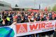 Warnstreikauftakt bei Daimler, EvoBus und Transco Mannheim